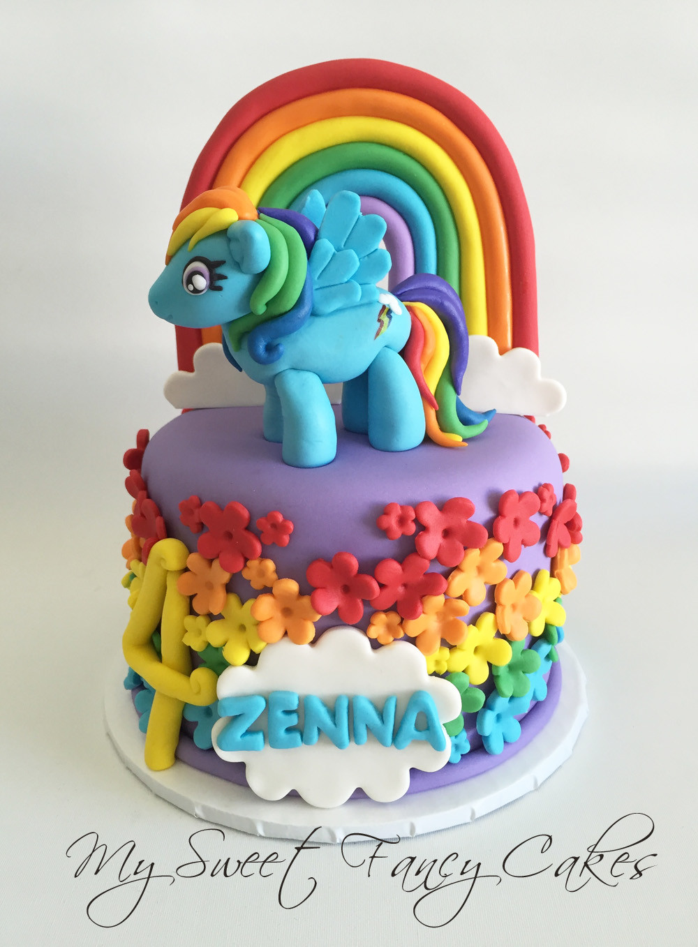 Rainbow Dash Birthday Cake
 My Sweet Fancy Cakes Rainbow Dash Cake