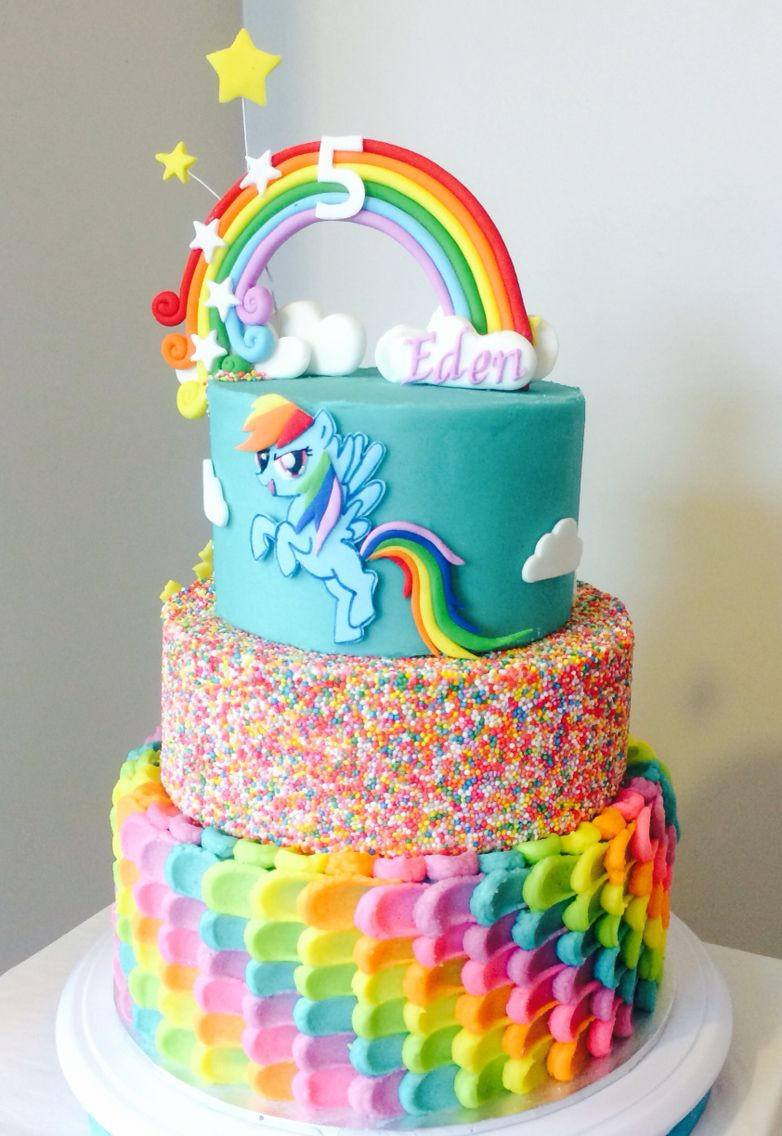 Rainbow Dash Birthday Cake
 Rainbow Dash Cake Buttercream in 2019