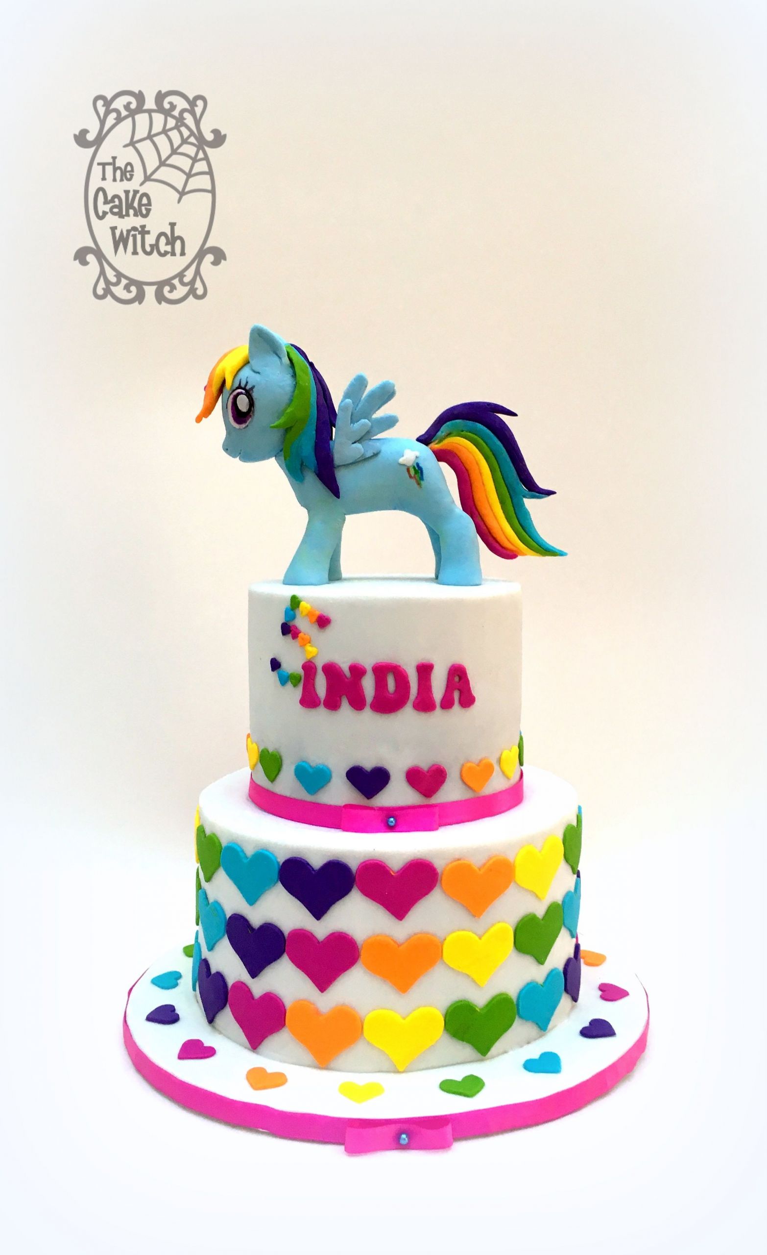 Rainbow Dash Birthday Cake
 Rainbow Dash Cake from My Little pony and rainbow hearts