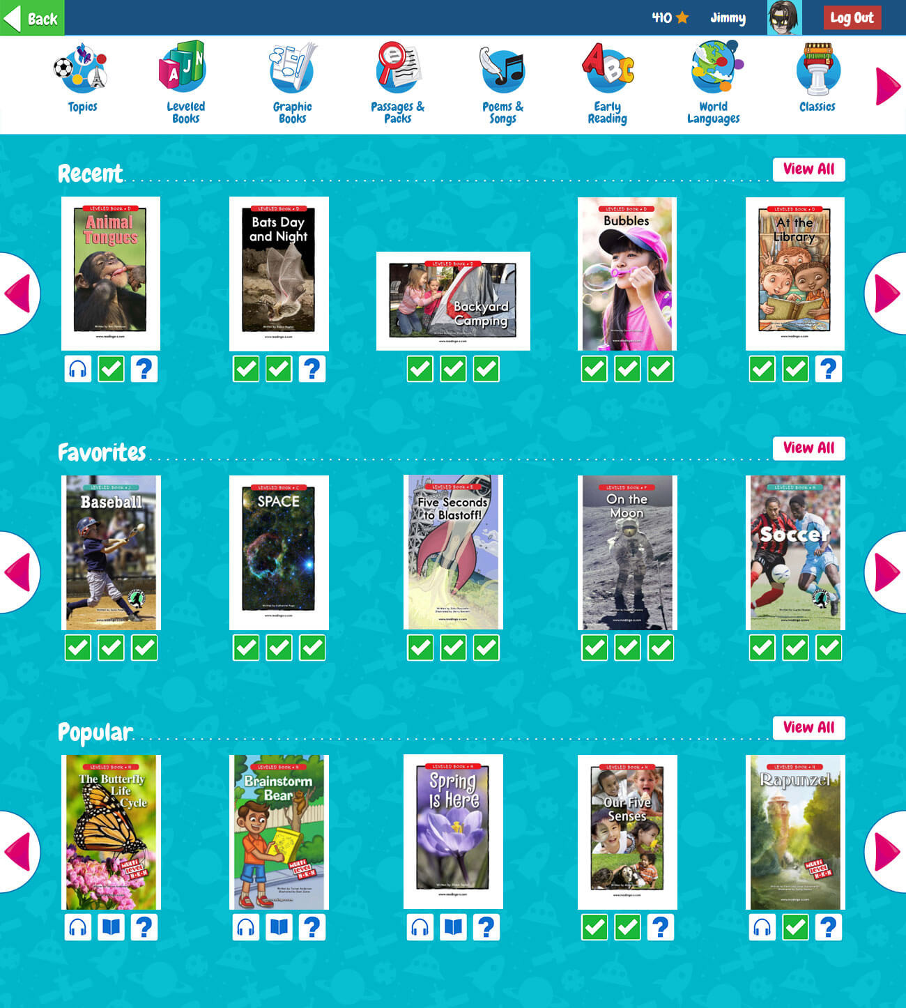 Raz-Kids Reading Room
 Interactive ebooks for children