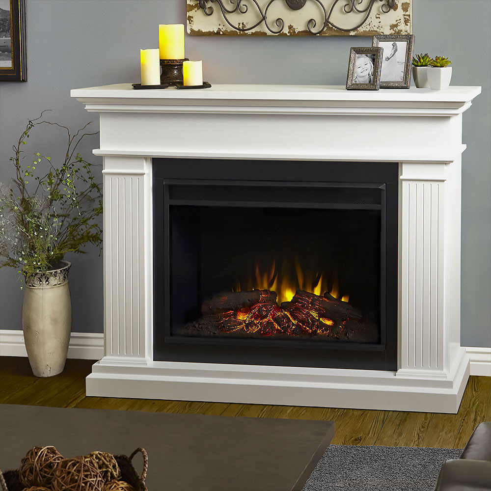 Real Flame White Electric Fireplace
 Real Flame Kennedy Grand White Electric Fireplace