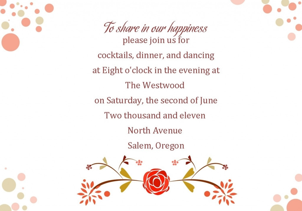 Reception Invitation Wording After Private Wedding
 Wedding Reception Invitation Wording