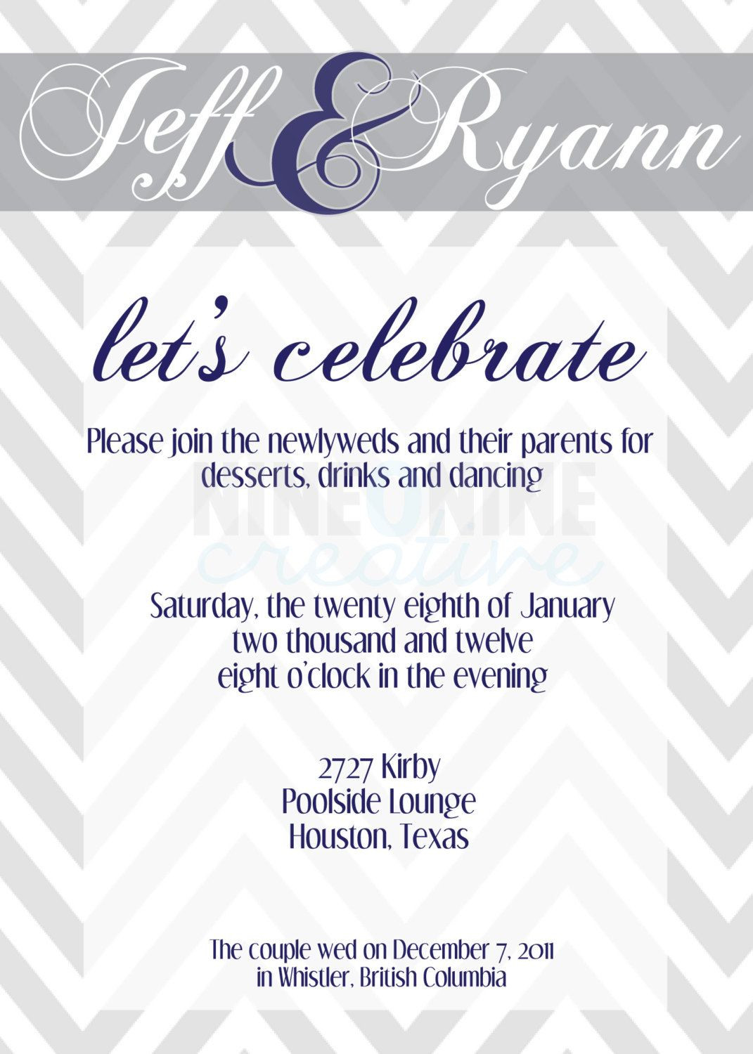 Reception Invitation Wording After Private Wedding
 Reception Invitation Wording After Private Wedding Wedding