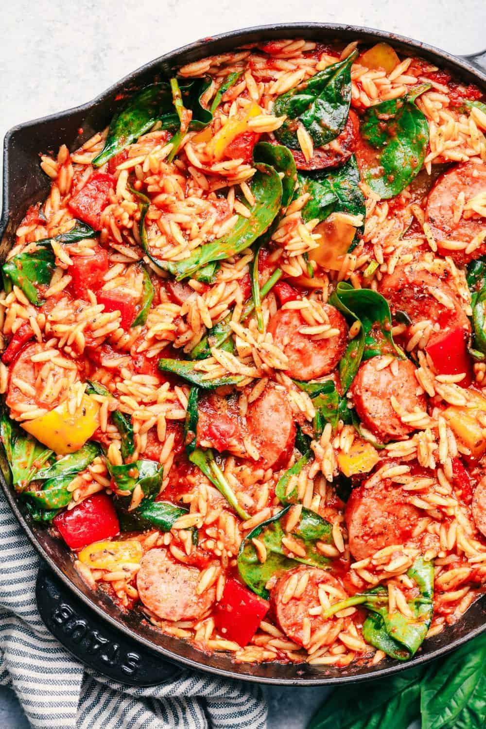 Recipes For Italian Sausage
 Italian Sausage and Ve able Orzo Skillet