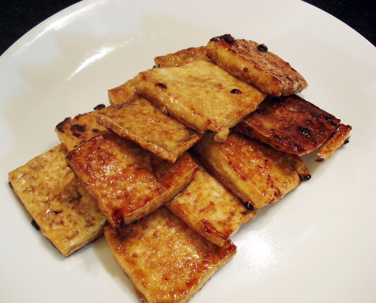 Recipes Using Tofu
 Pan fried tofu in soy sauce Dubu ganjangjorim recipe