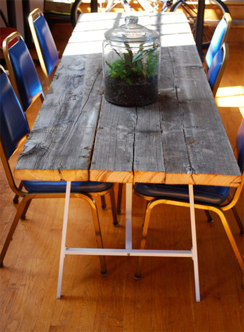 Reclaimed Wood Table DIY
 DIY Reclaimed Wood Dining Table
