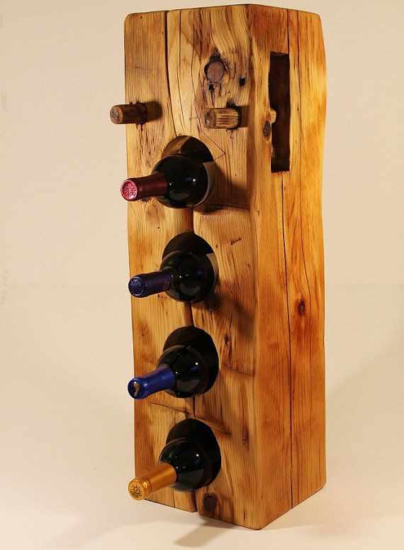 Reclaimed Wood Wine Rack DIY
 This wine rack was made from a solid wood gunstock beam