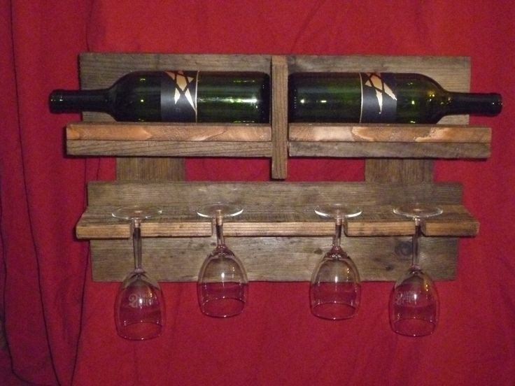 Reclaimed Wood Wine Rack DIY
 DIY rustic wine rack