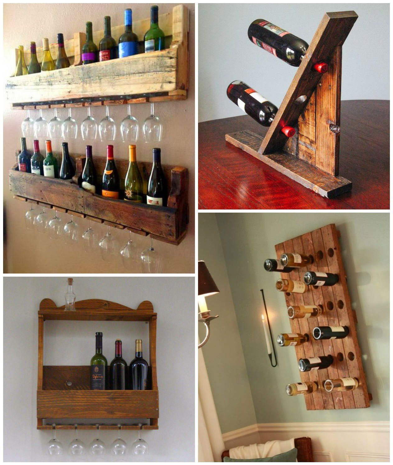 Reclaimed Wood Wine Rack DIY
 Wine Racks Made From Recycled Pallet Wood