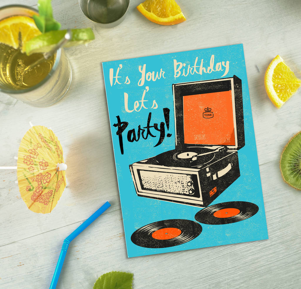 Recordable Birthday Cards
 record player birthday card by rocket 68