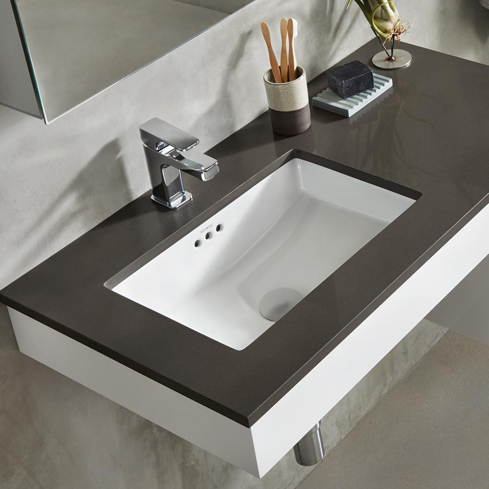 Rectangle Sink Bathroom
 19" Essence Rectangular Ceramic Undermount Bathroom Sink