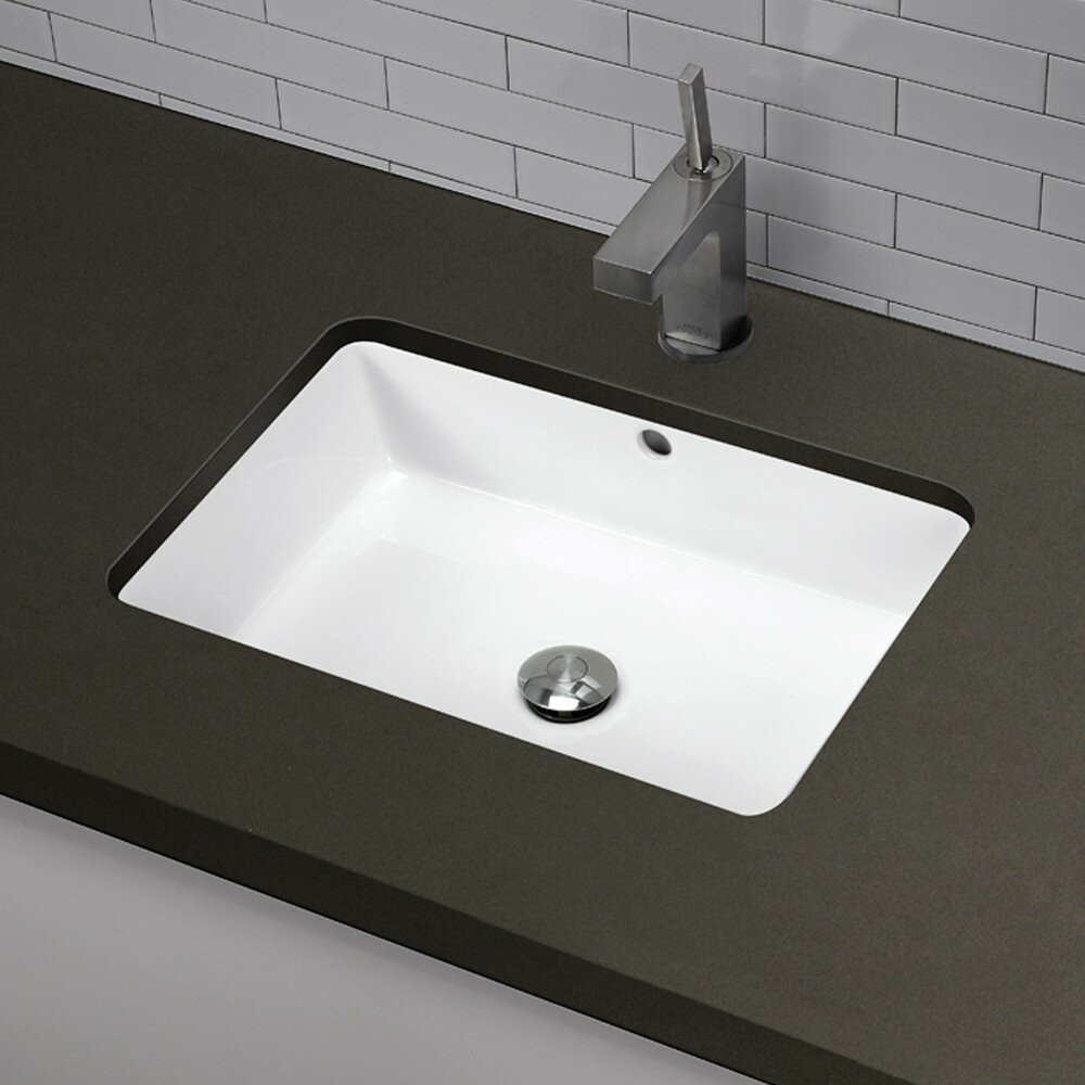 Rectangle Sink Bathroom
 DECOLAV Classically Redefined Rectangular Undermount