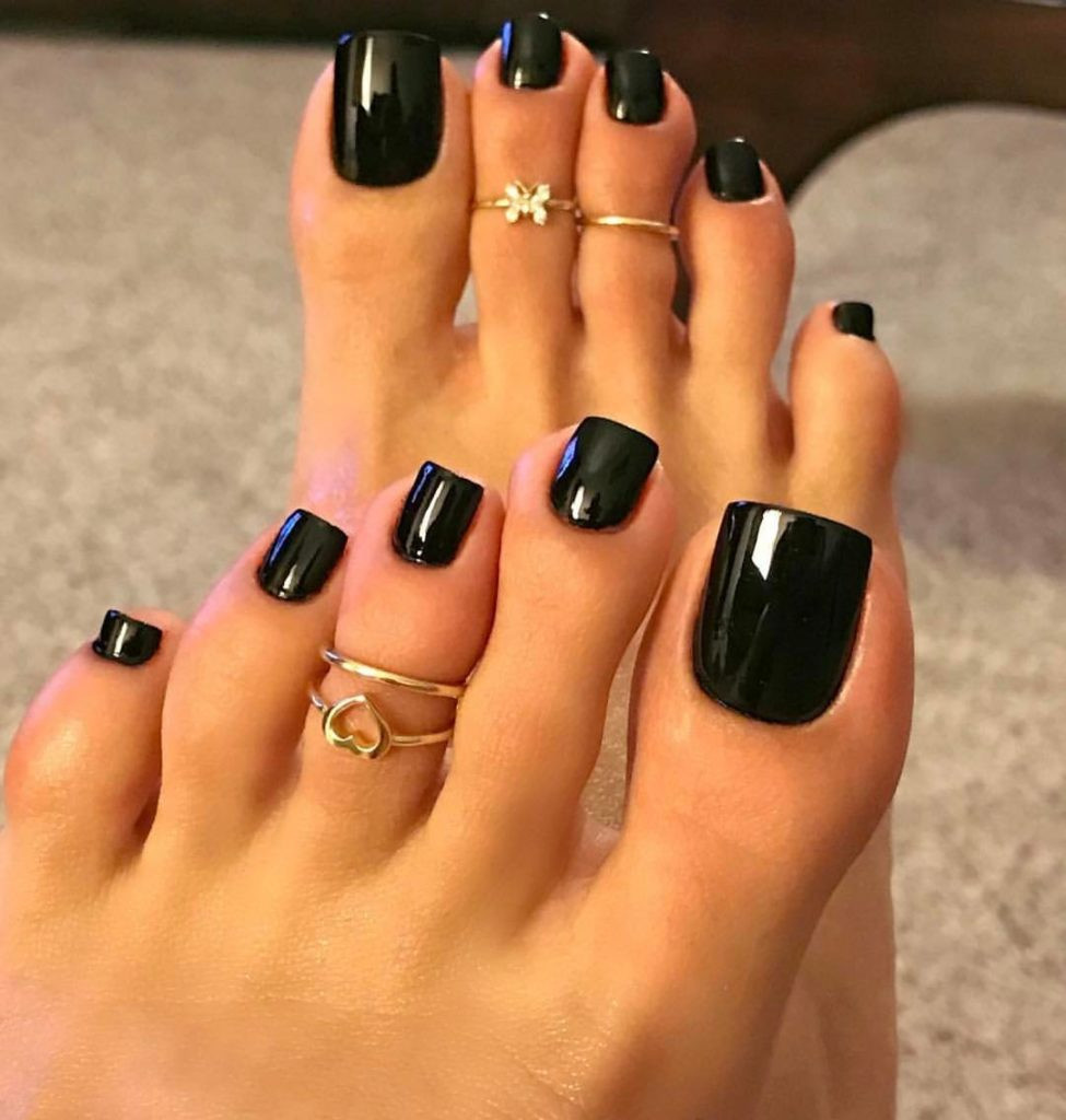 Red And Black Toe Nail Designs
 Toenails and Pedicure trending design ideas Gazzed