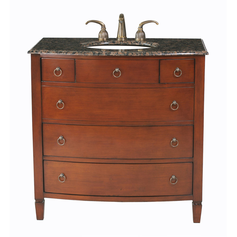 Red Bathroom Vanity
 Stufurhome 36" Augustine Single Sink Bathroom Vanity with