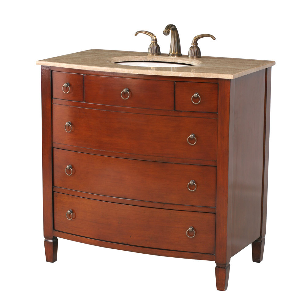 Red Bathroom Vanity
 Stufurhome 36" Augustine Single Sink Bathroom Vanity with