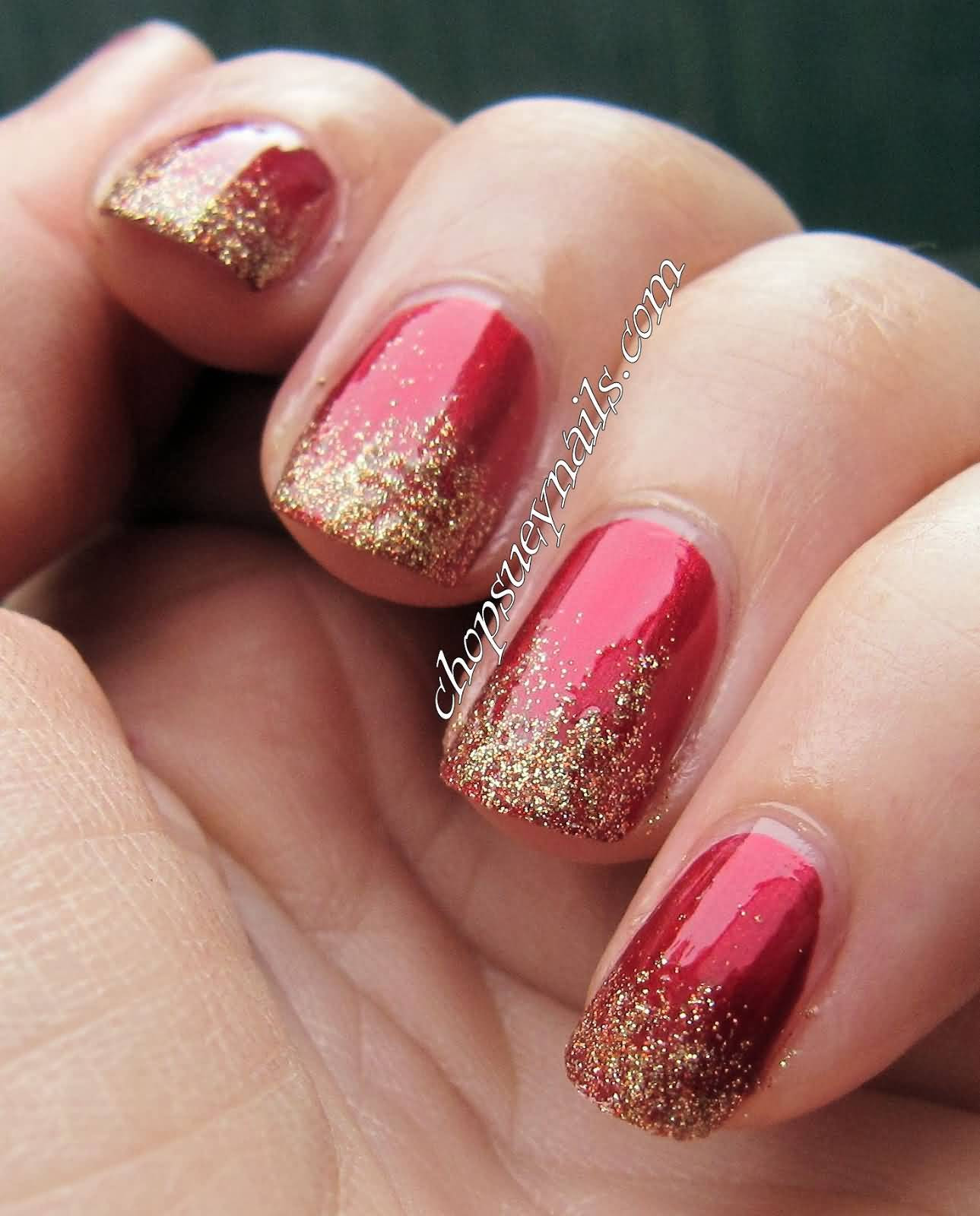 Red Glitter Tips Nails
 57 Most Beautiful Glitter Nail Art Design Ideas