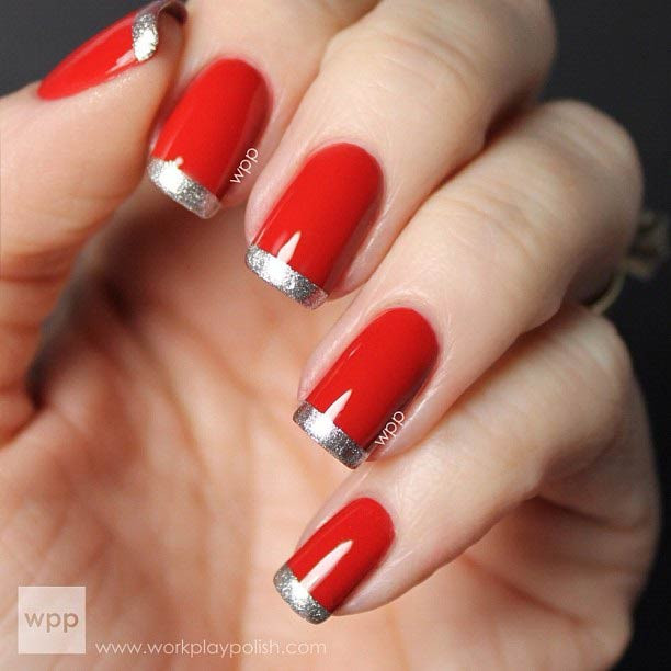 Red Glitter Tips Nails
 79 Cool French Tip Nail Designs – Page 31 – Foliver blog