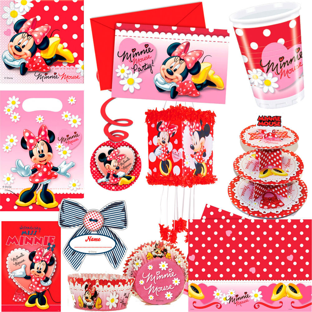 Red Minnie Mouse Birthday Decorations
 Minnie Mouse Red Polka Dots Birthday Party Supplies