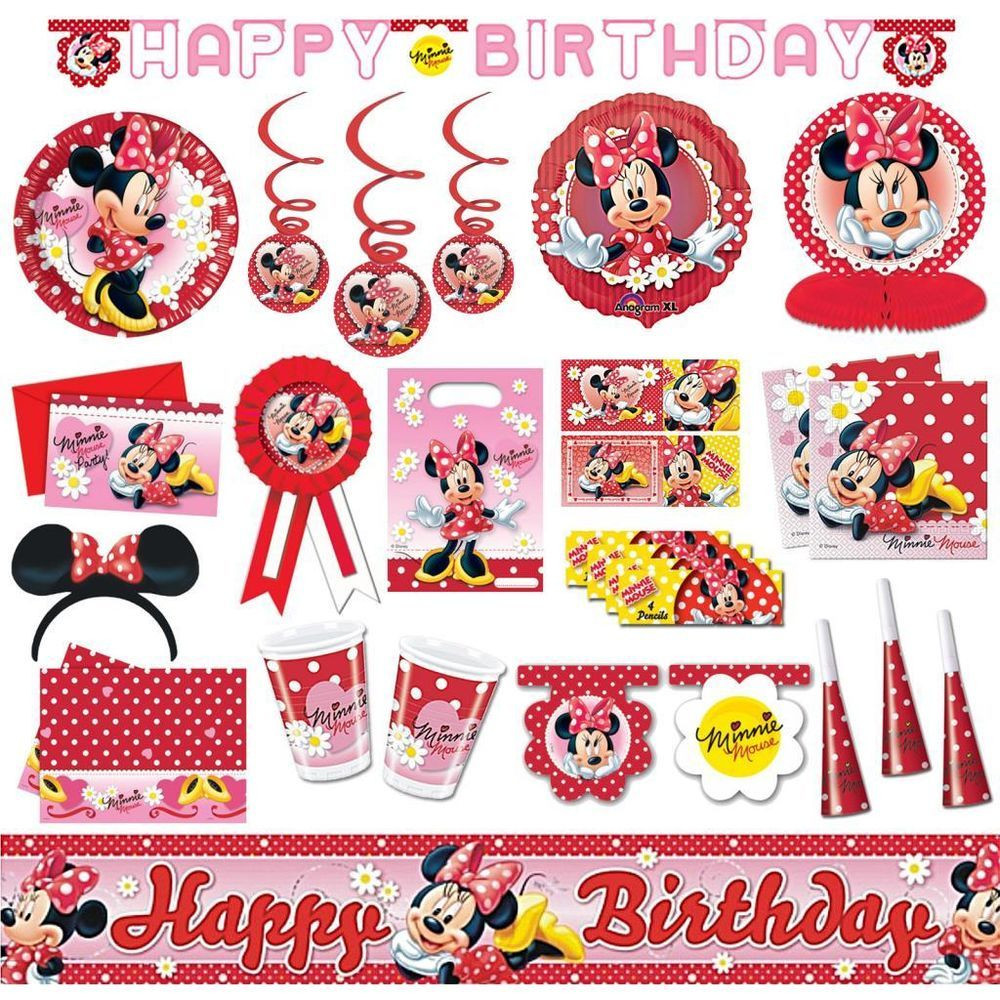 Red Minnie Mouse Birthday Decorations
 minnie mouse party supplies red and black