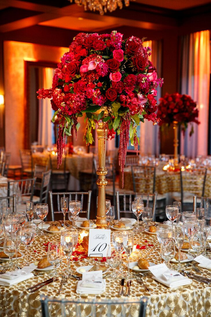 Red Wedding Decorations
 A Glamorous Traditional Wedding at the Village Club at