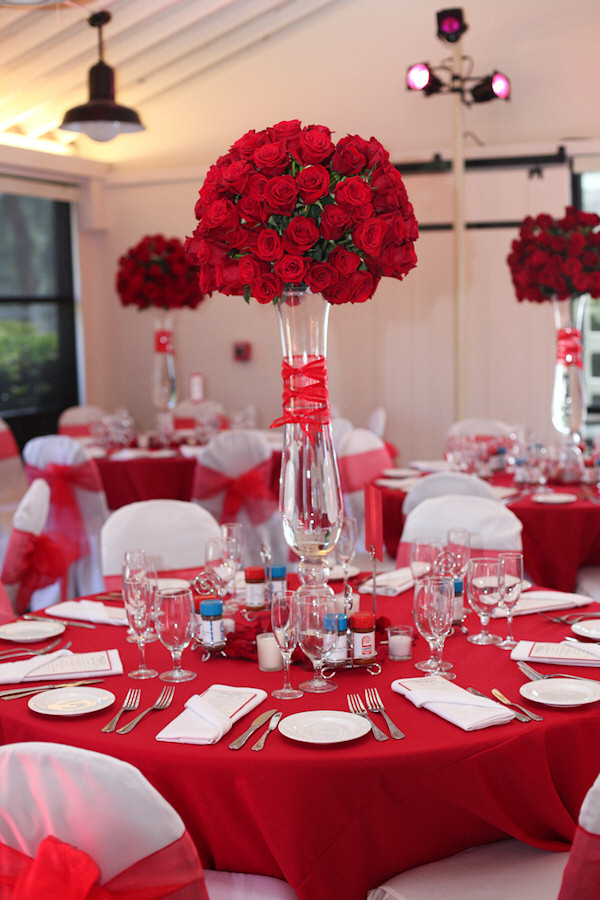 Red Wedding Decorations
 Red Rose Centerpieces For Weddings