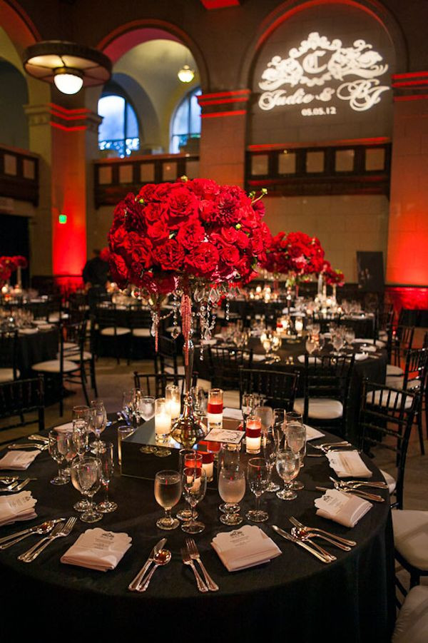 Red Wedding Decorations
 Sonal J Shah Event Consultants LLC Black and White