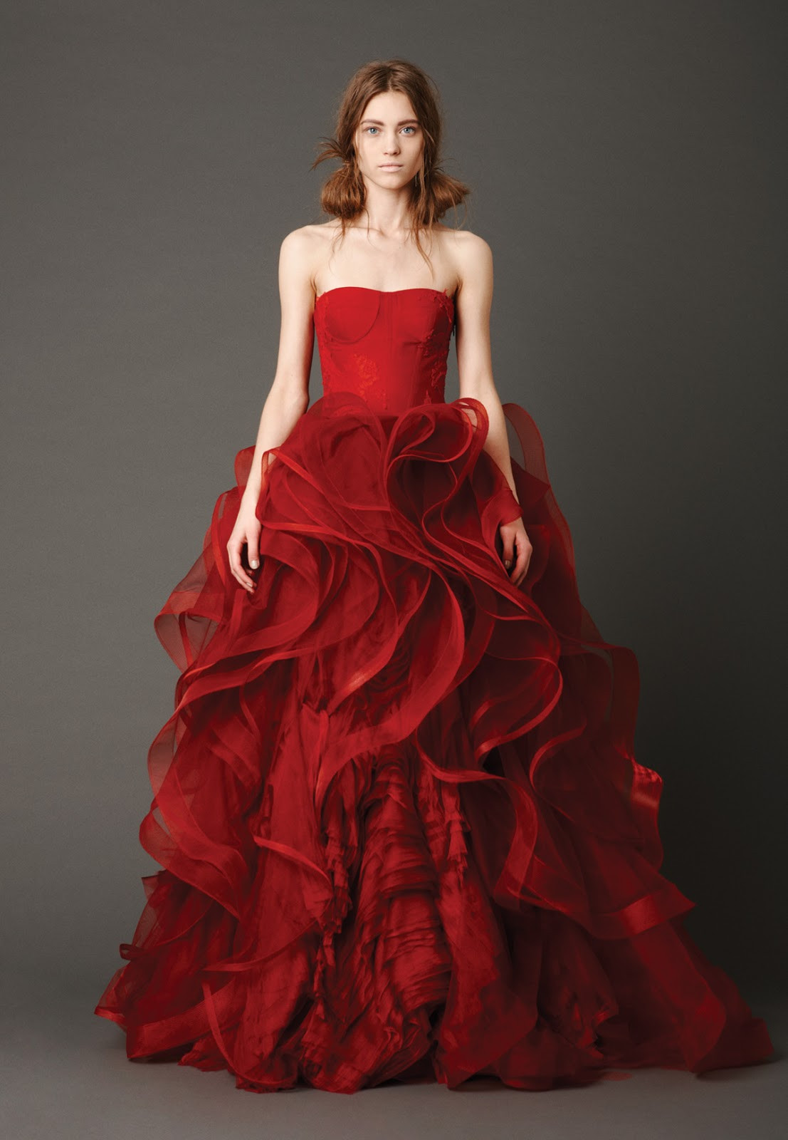 Red Wedding Gown
 DressyBridal Learn Wedding Dresses 2013 Trends from Vera