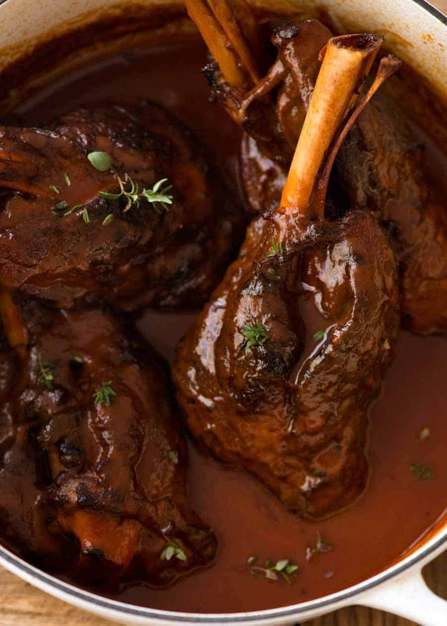 Red Wine Sauces For Lamb
 Slow Cooked Lamb Shanks in Red Wine Sauce