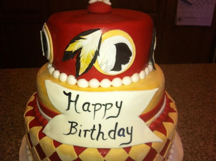 Redskins Birthday Cake
 Katrina s Custom Cakes Redskins Cake