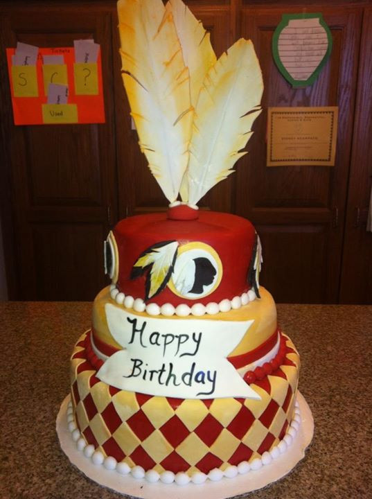 Redskins Birthday Cake
 Katrina s Custom Cakes Redskins Cake