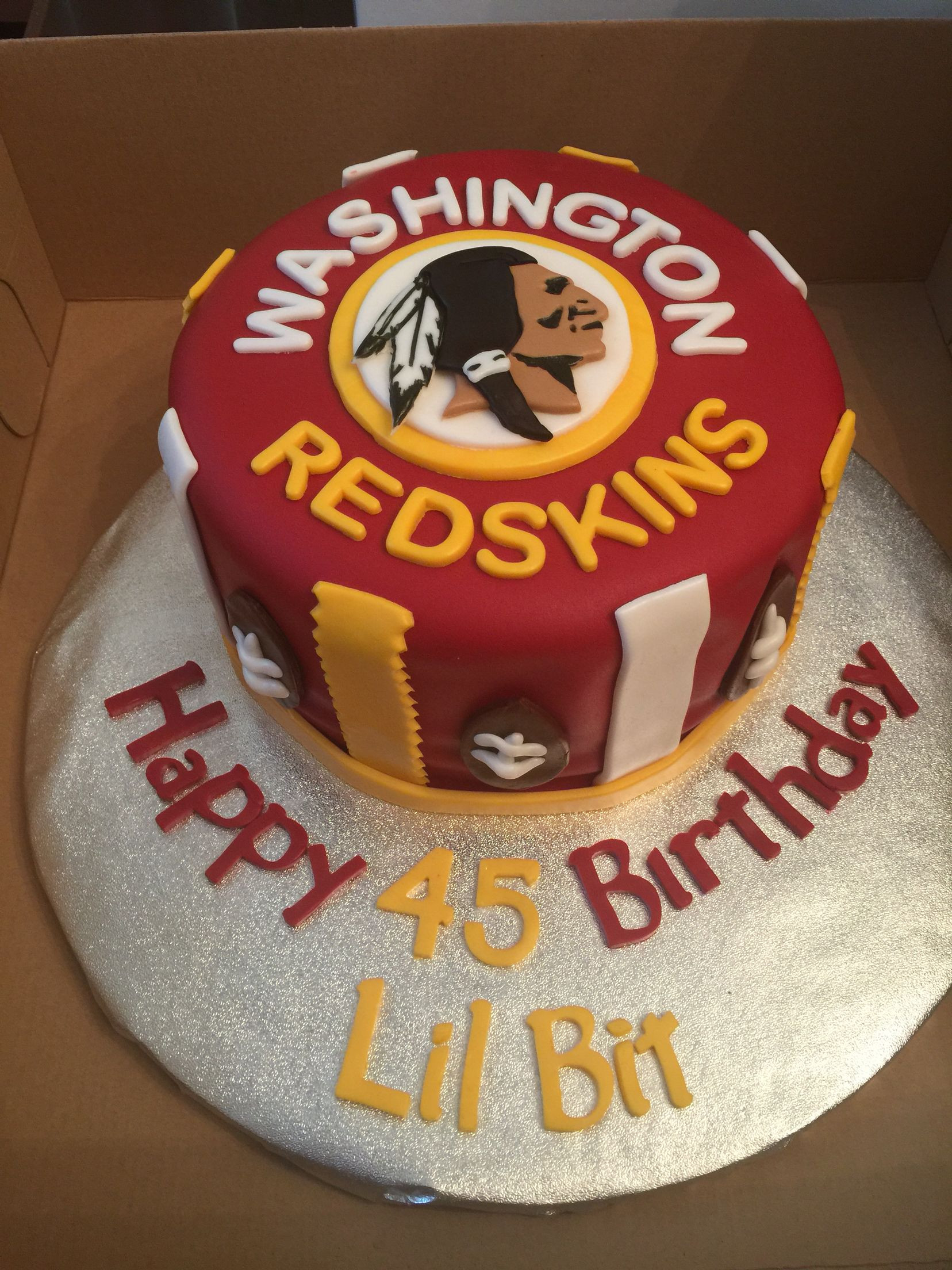 Redskins Birthday Cake
 The detail on this cake is great What an awesome birthday