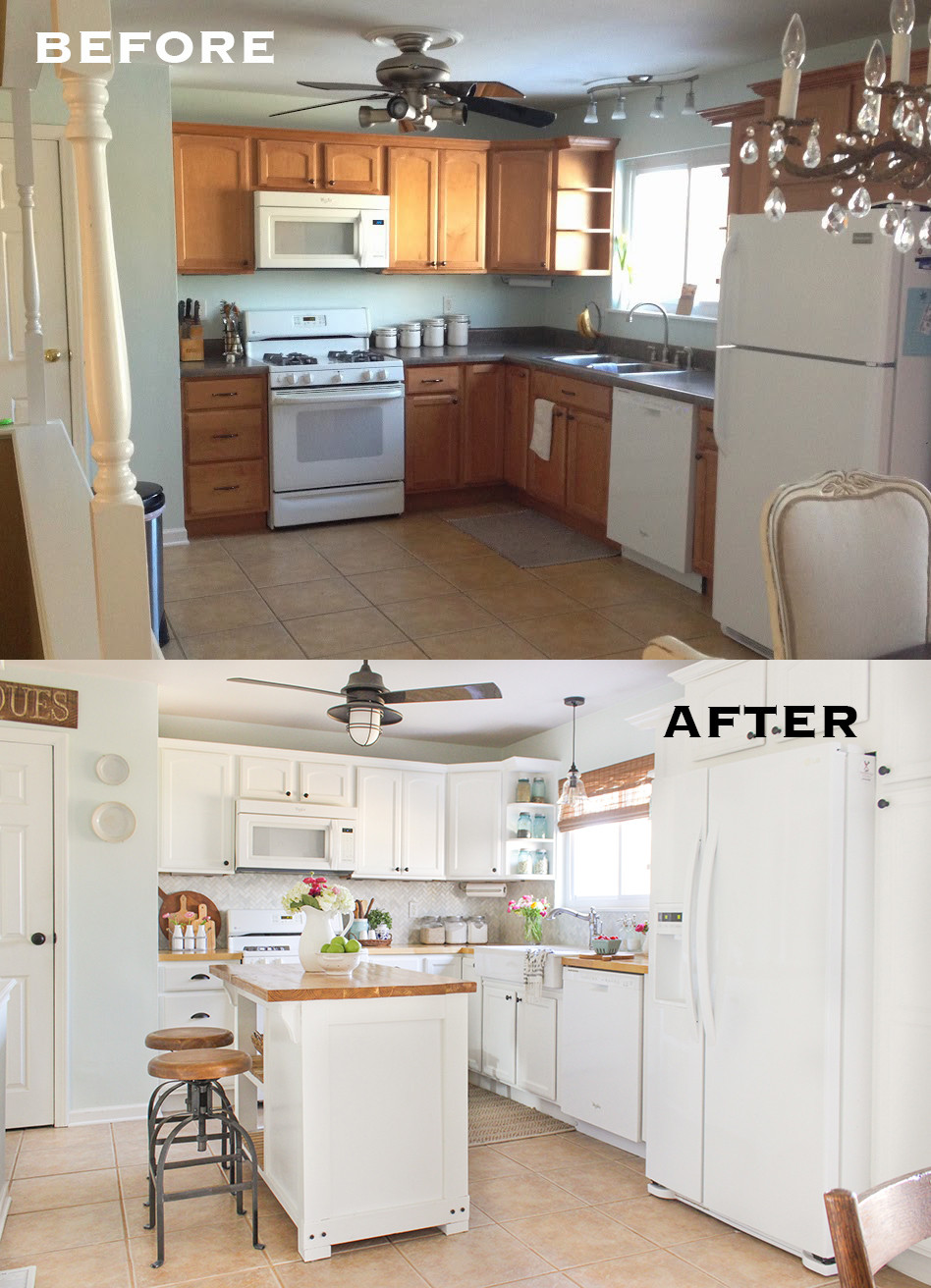 Remodeling Kitchen Before And After
 The Kitchen Reveal Shades of Blue Interiors