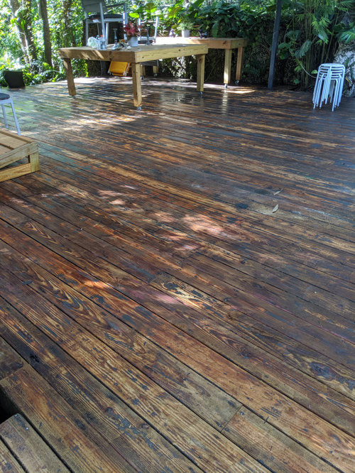 Remove Paint From Wooden Deck
 how do we remove paint from a wood deck without highly