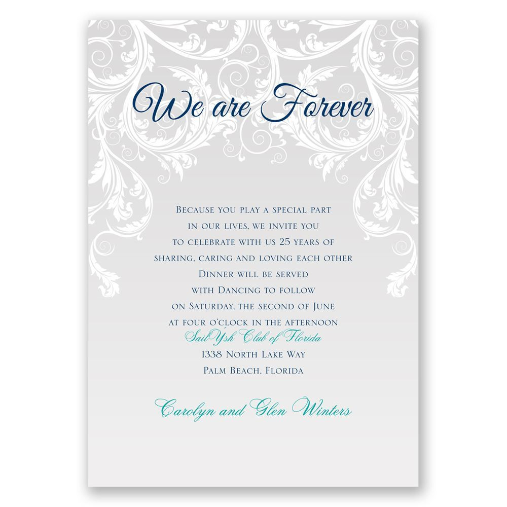 Renewing Wedding Vows
 We Are Forever Vow Renewal Invitation
