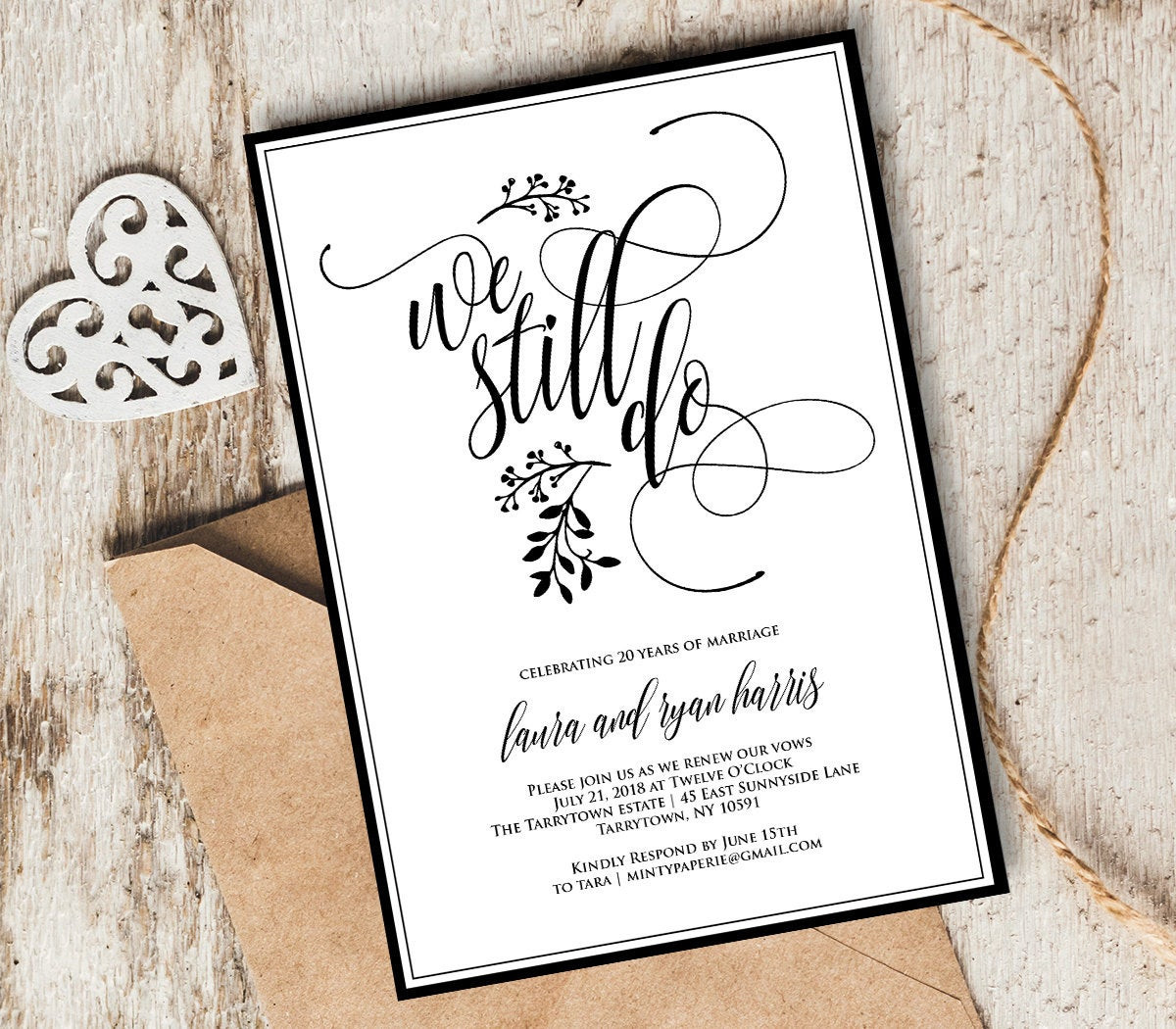 Renewing Wedding Vows
 Vow Renewal Invitation Template We Still Do Instant