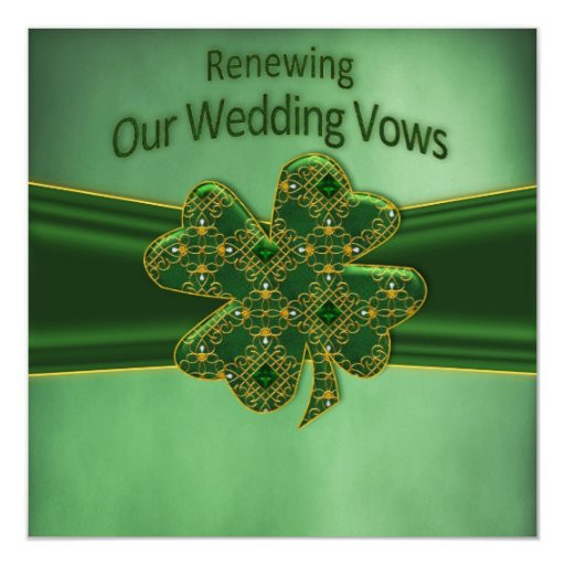 Renewing Wedding Vows
 IRISH RENEWING WEDDING VOWS INVITATION