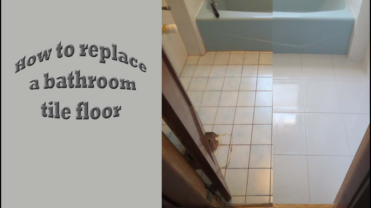 Replace Tile In Bathroom
 Strat to finish Replace old bath tile floor with new