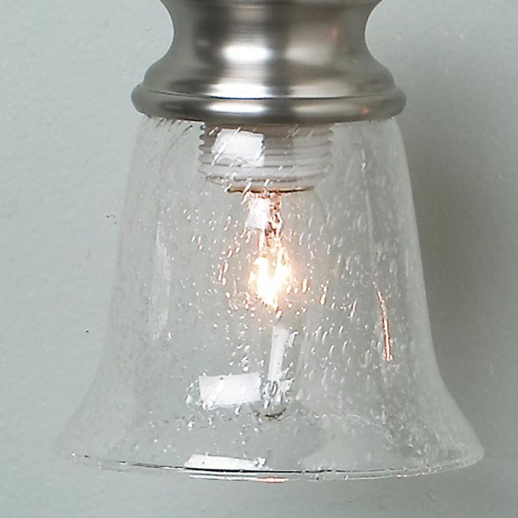 Replacement Globes For Bathroom Lights
 5" Clear Seeded Bath Pendant Glass Shade replace