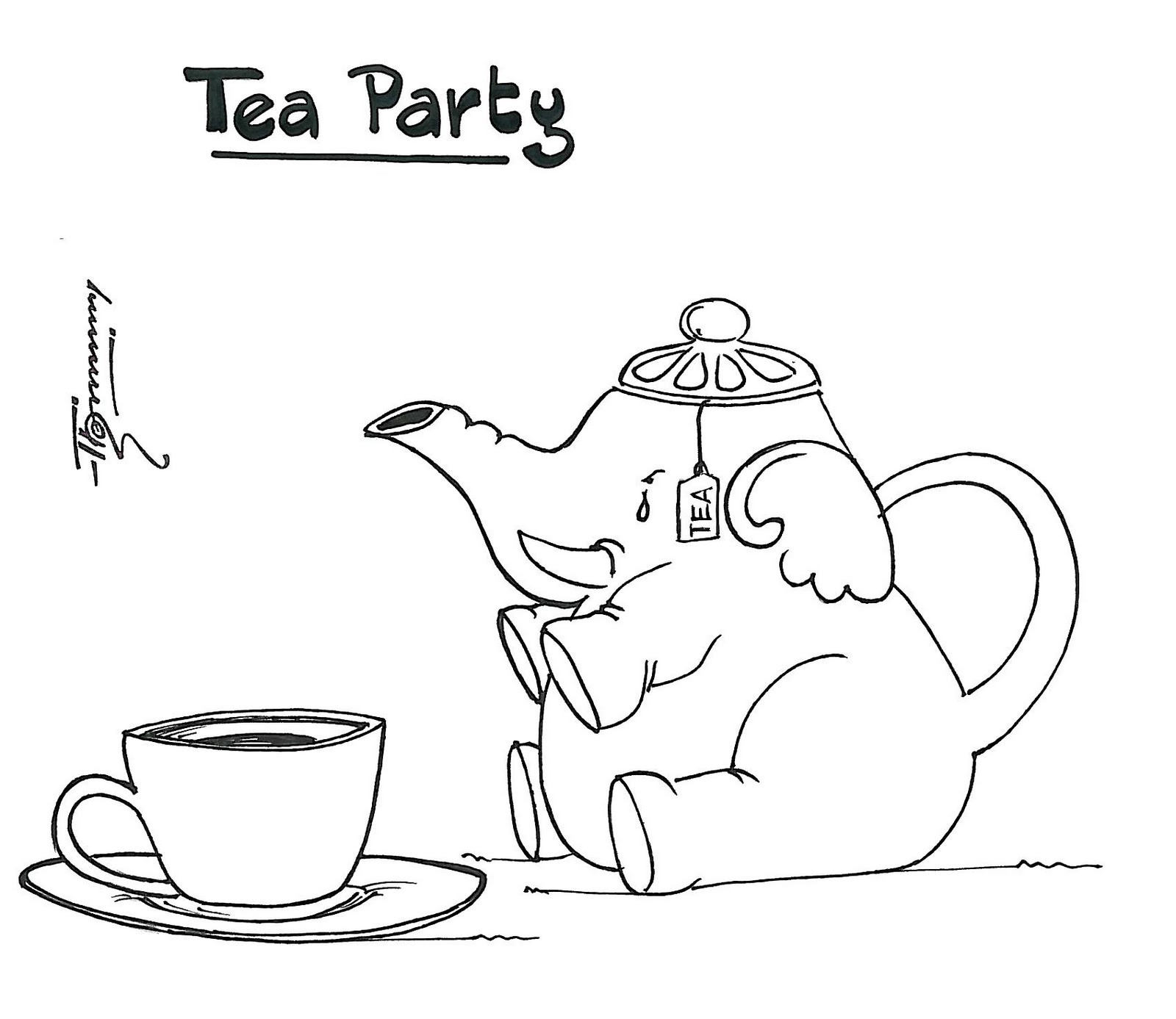Republican Tea Party Ideas
 Drawn Opinions © Tea Party and Republicans