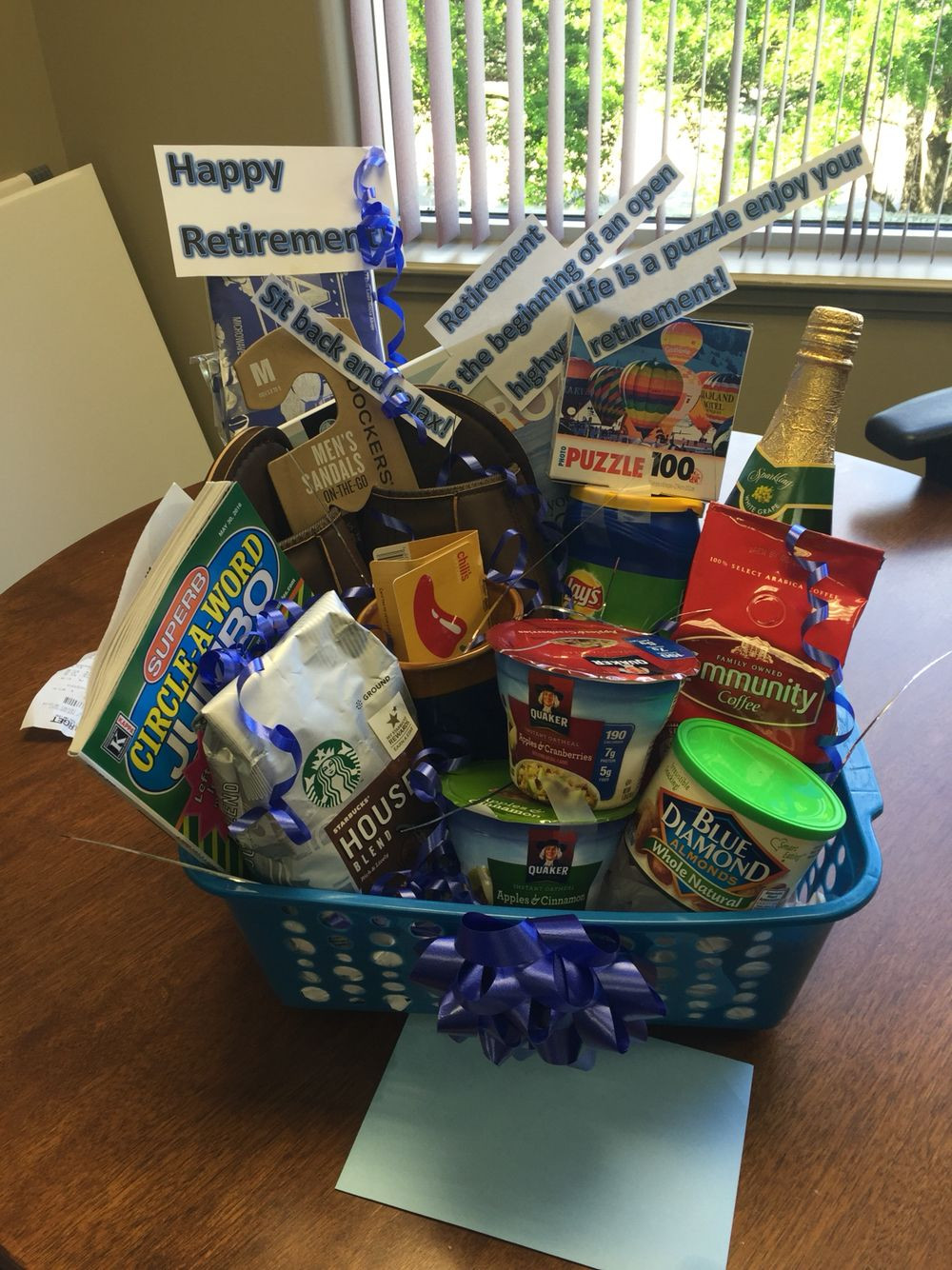 Retirement Party Gift Ideas For Friends
 Retirement basket I made for my co worker