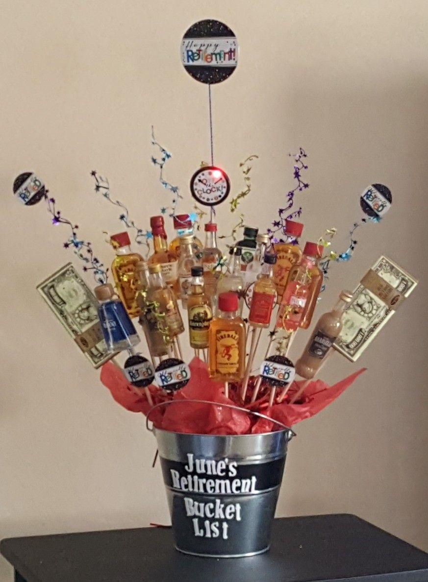 Retirement Party Gift Ideas For Friends
 Booze bouquet retirement t for my mother in law It was