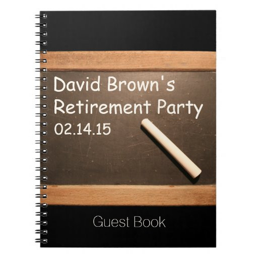 Retirement Party Guest Book Ideas
 Retired Teacher Retirement Party Guest Book Spiral