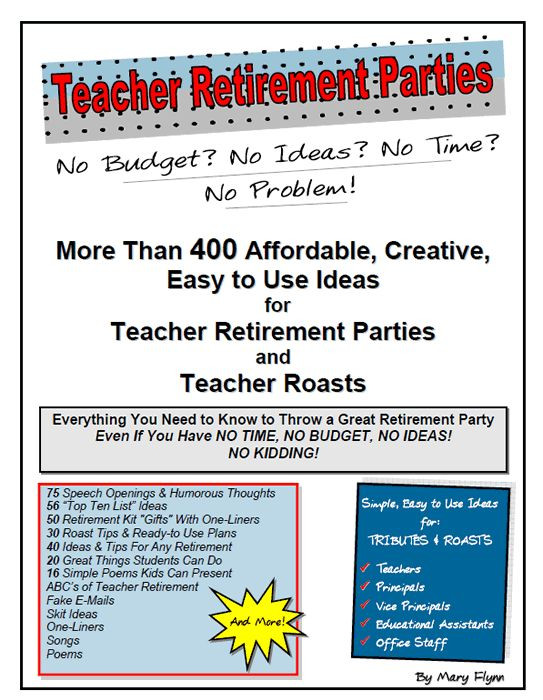 Retirement Party Ideas For School Principals
 Teacher Retirement Party Ideas More Than 400 Ideas