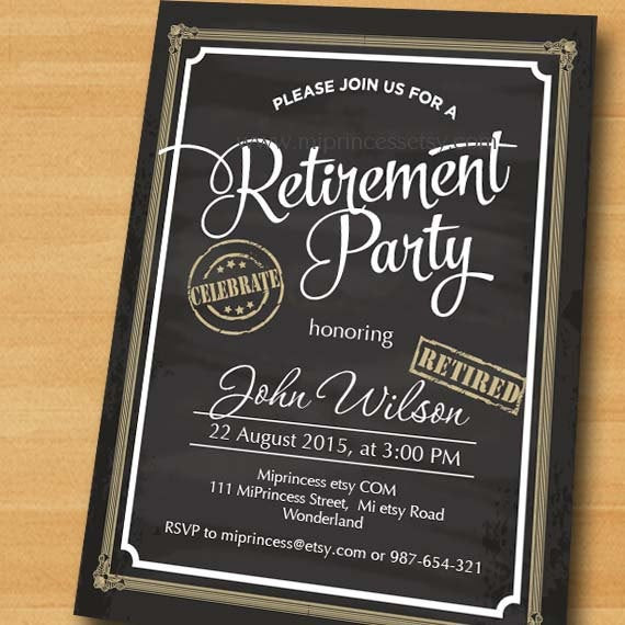 Retirement Party Invite Ideas
 Retirement Invitations Retirement party Invitation