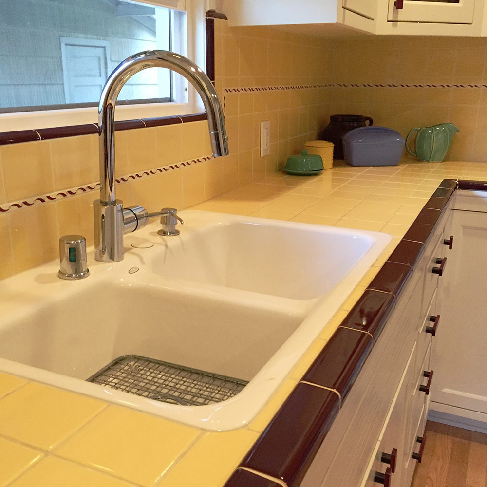 Retro Kitchen Countertops
 Carolyn s gorgeous 1940s kitchen remodel featuring yellow