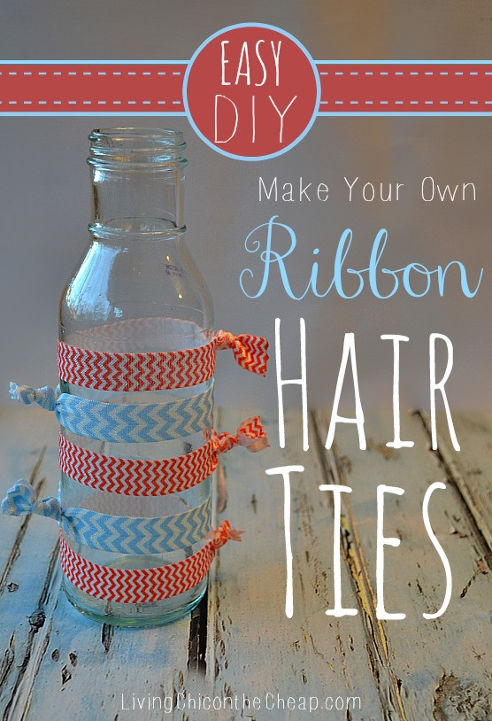 Ribbon Hair Ties DIY
 Easy DIY Make Your Own Ribbon Hair Ties
