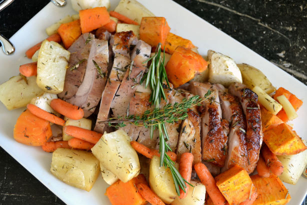 Roast Pork Loin With Vegetables
 Pork Loin Roast With Roasted Root Ve ables Recipe Food