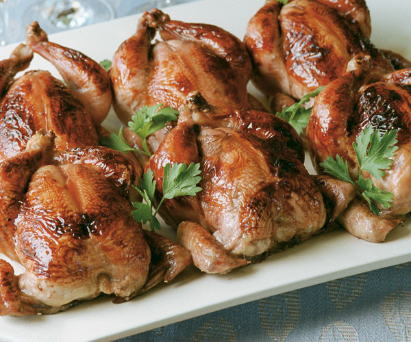 Roasted Cornish Game Hens Recipes
 Glazed Roasted Cornish Game Hens with Couscous Stuffing