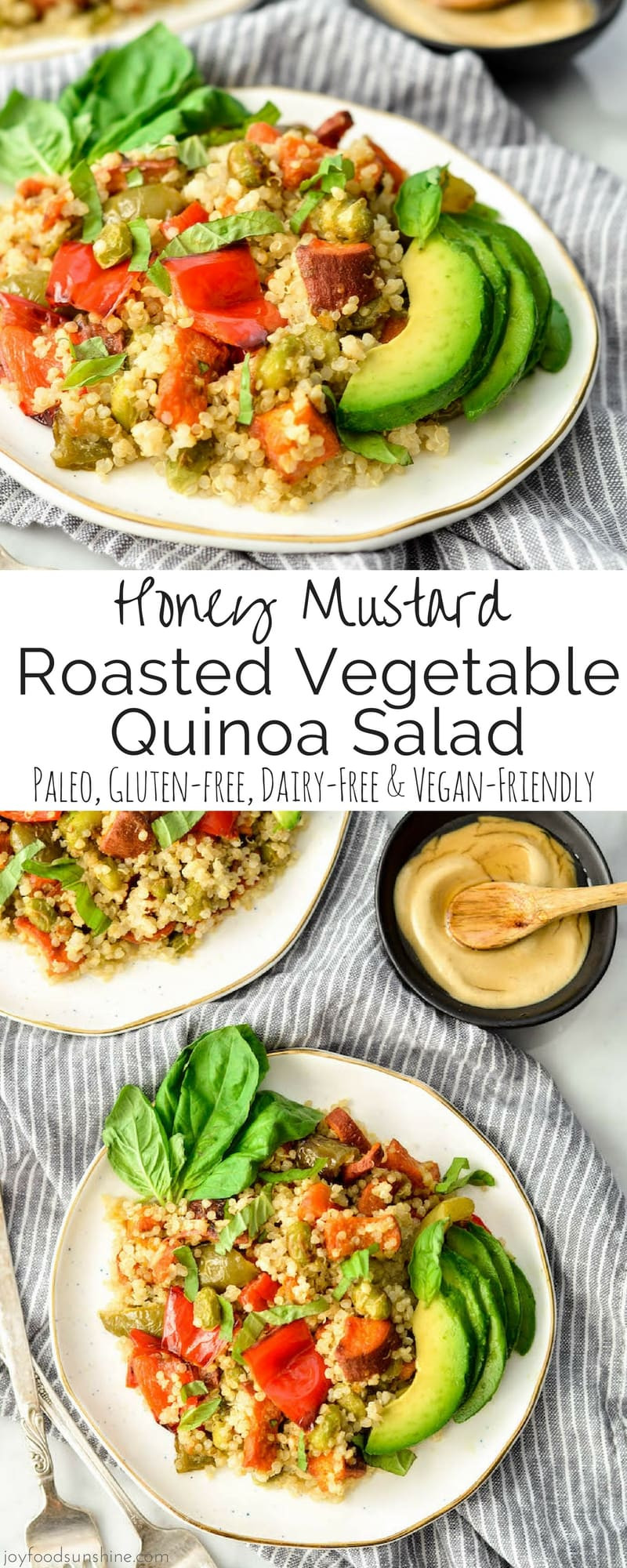 Roasted Vegetable Quinoa Salad
 Honey Mustard Roasted Ve able Quinoa Salad Joyfoodsunshine