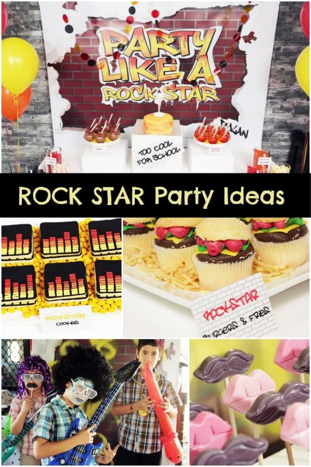 Rock Star Birthday Party Ideas
 Party Like a Rock Star Boy s Birthday